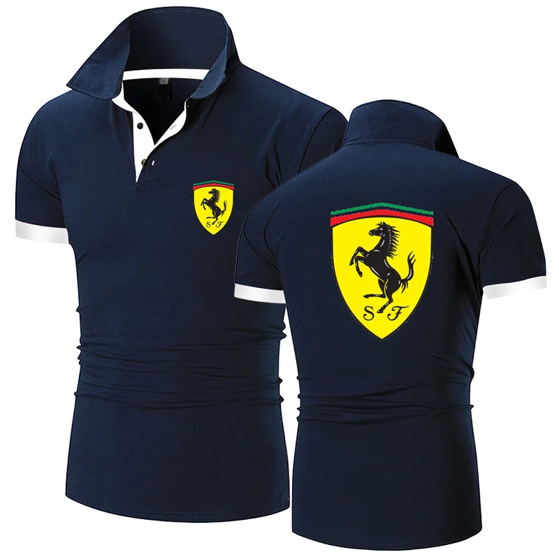 

Letter Printing 2021 Fashion Summer Car Logo Men's Casual Short-Sleeved T-Shirt Sweat-Absorbent Breathable Jogging Sweatshirt