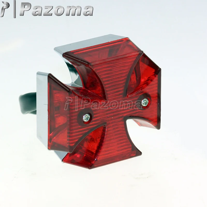 Красный задний стоп сигнал для мотоцикла 12 В перекрестный светодиод ходовые огни