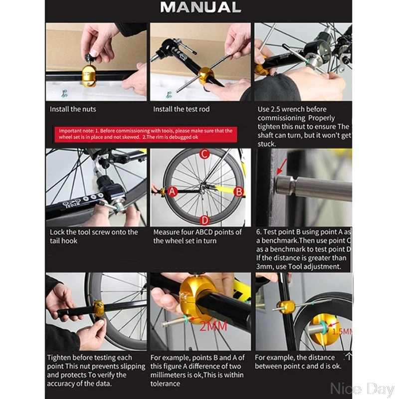 

Bicycles Derailleur Hanger Alignment Gauge Alignment Ranging Tool for Road Bike A10 20 Dropship
