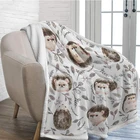 Шерпа плед одеяло Ежик фланелевое одеяло мягкое Червячное плюшевое одеяло для детей и взрослых для кровати диван стул