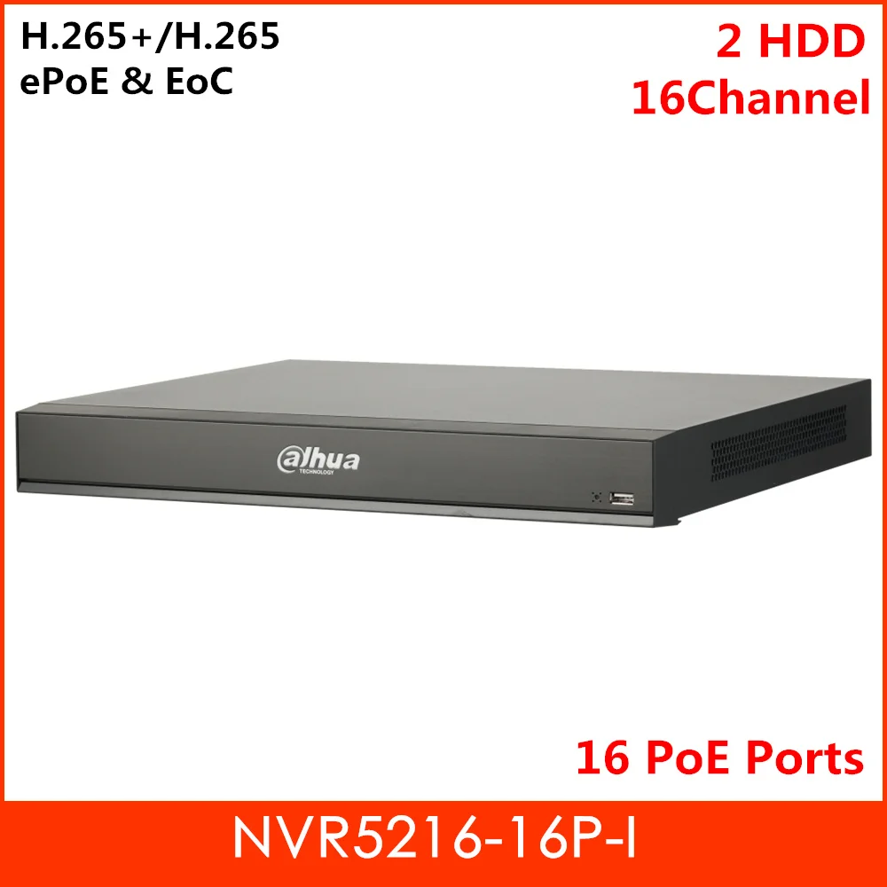 

Сетевой видеорегистратор Dahua NVR 16 каналов NVR5216-16P-I PoE AI Сетевой Видео Регистраторы 16 Ch IP видео получать доступ к интеллектуальным H.265 + Поддерж...