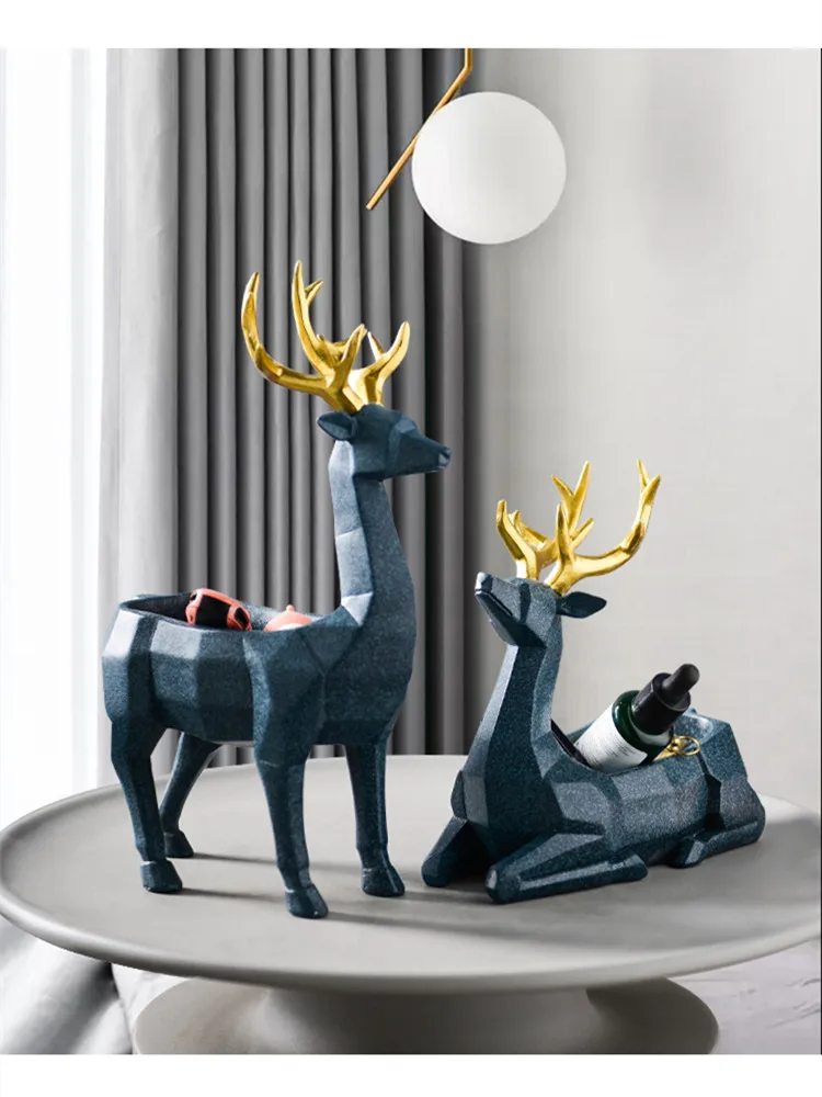 

Nordic Creative Elk Gateway Key Storage Furnishings Living Room Decoration Housewarming Gift Christmas Decorations Accessories