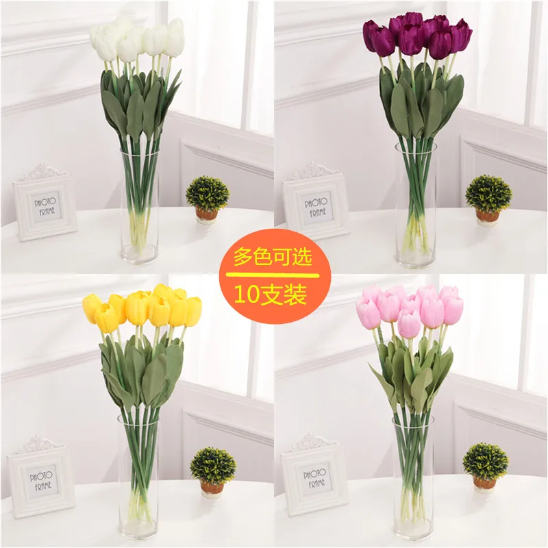 Искусственный Шелковый цветок тюльпана 10 упаковок