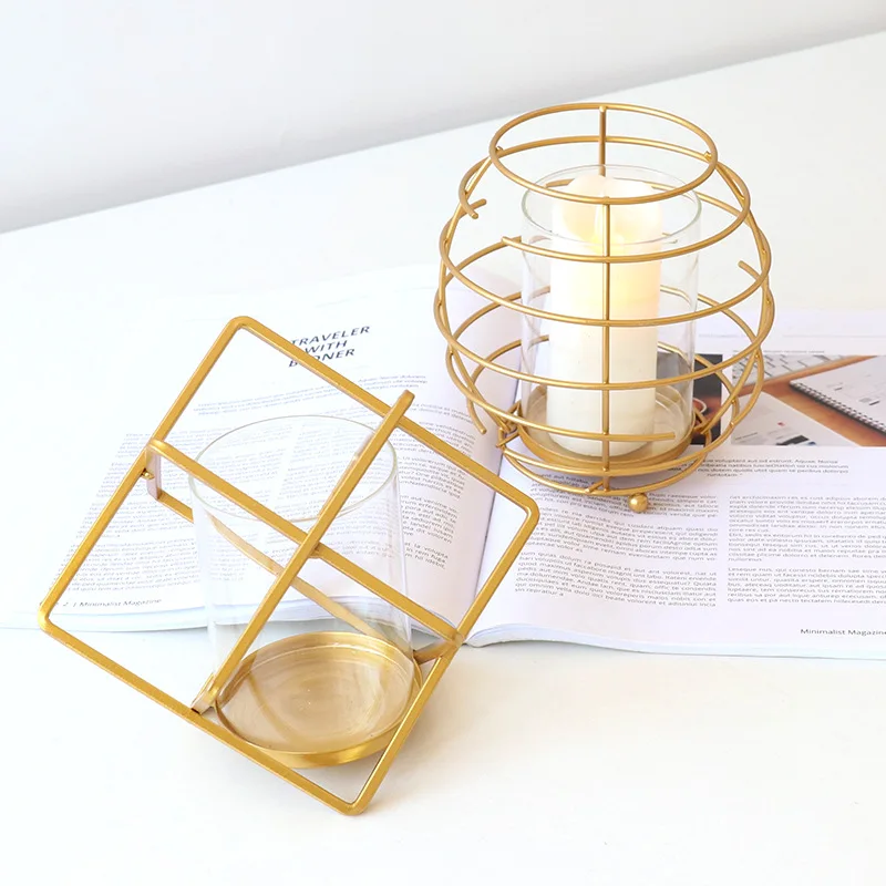 Роскошный романтический подсвечник геометрические креативные центральные