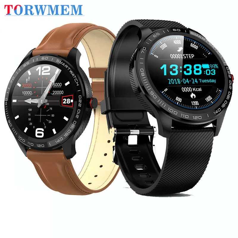 L9 ЭКГ Смарт часы для мужчин Полный Круглый мультисенсорный Smartwatch IP68 спортивные