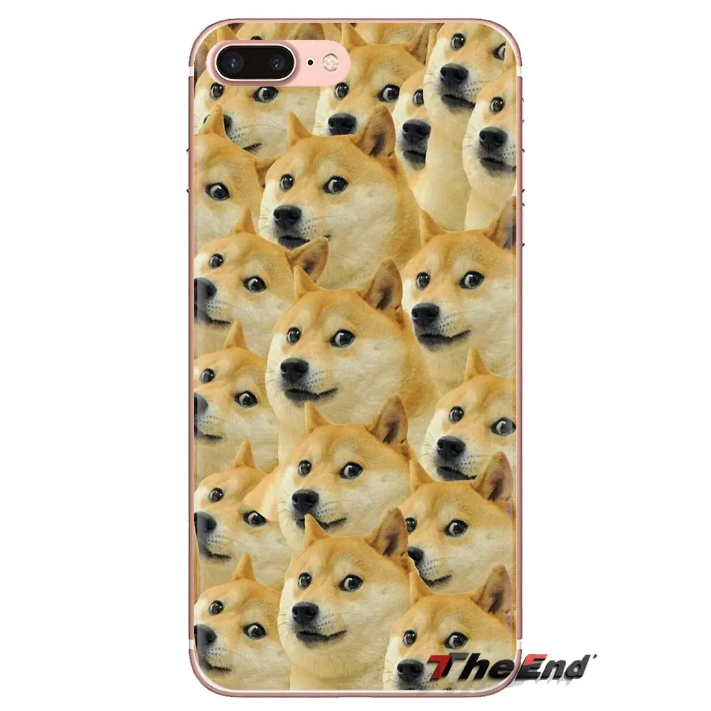 Happy Doge с ним Kawaii прозрачные мягкие чехлы для sony Xperia Z Z1 Z2 Z3 Z5 compact M2 M4 M5 C4 E3 T3 XA huawei mate 7