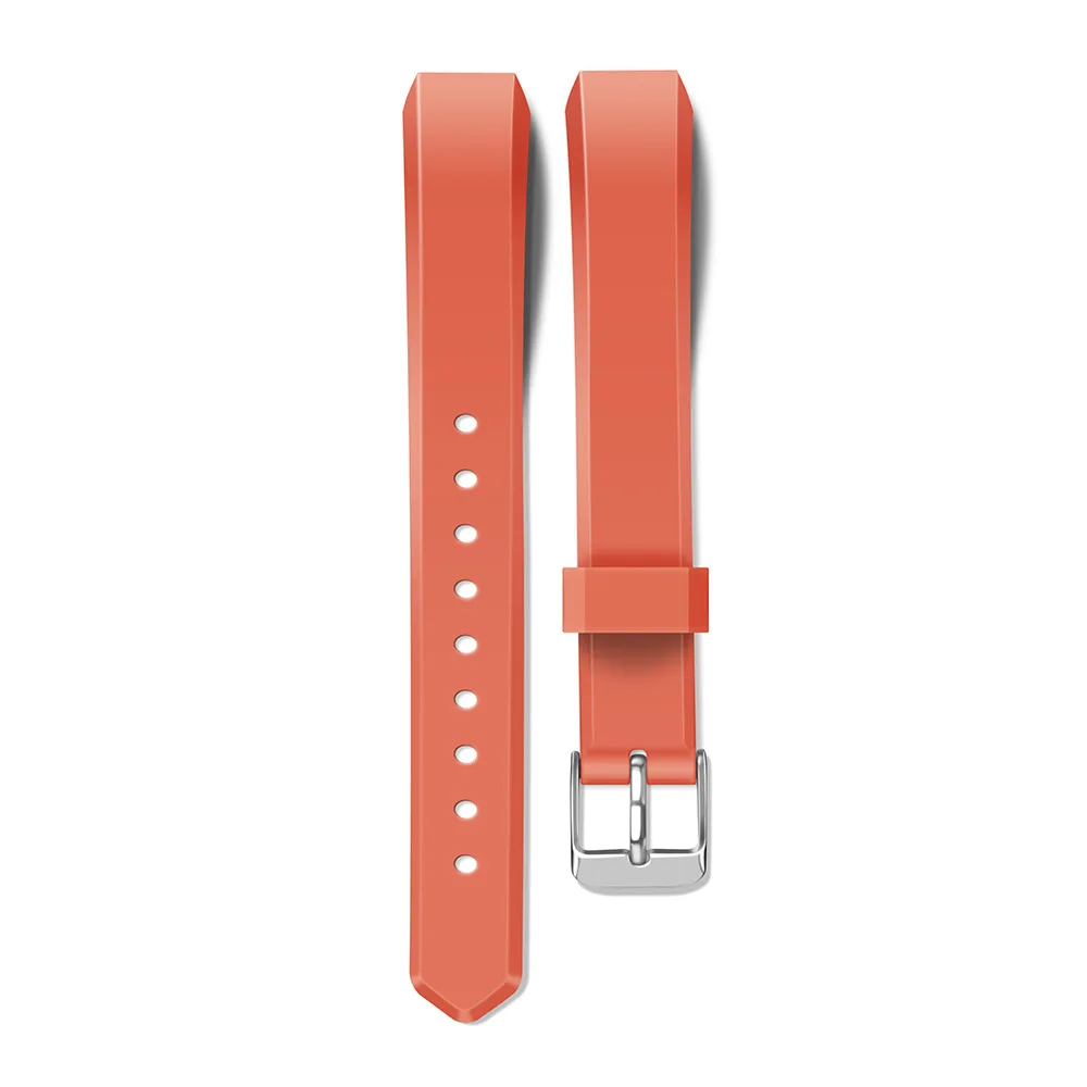 orange Гладкий силиконовый ремешок для часов Fitbit Alta сменный ремешок для часов Fitbit Alta HR Браслет спортивный ремешок Блестящий Браслет - Цвет ремешка: orange