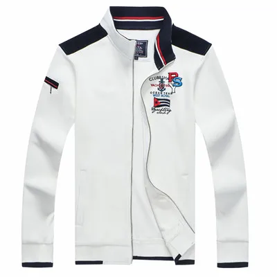 8822-WHITE Новые модные дизайнерские мужские куртки со стоячим воротником, пальто-свитер для мужчин, фирменный Tace& Shark, с вышивкой, Блузон homme,, осенние мужские пальто - Цвет: 8822-WHITE