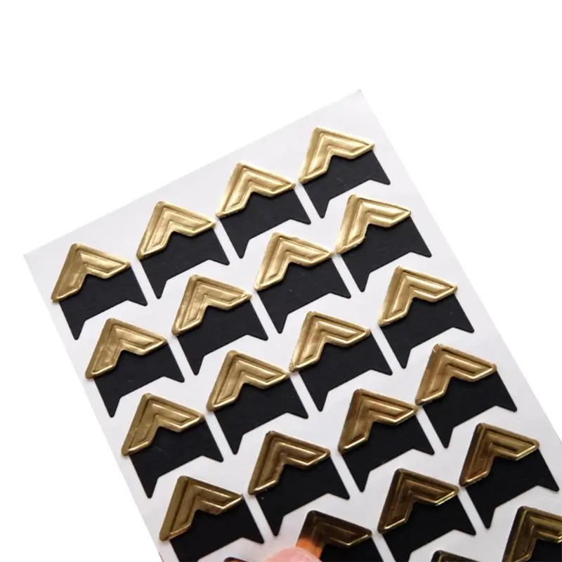 10 листов фото углы самоклеящиеся Стикеры монтажные наклейки для уголков бумаги