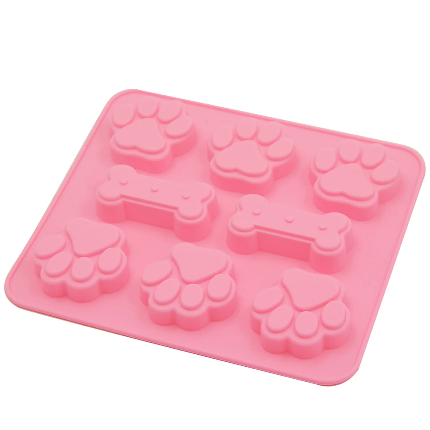 Behogar DIY отпечатком собачьей лапы и кости Форма силикона прессформы торта сахарное