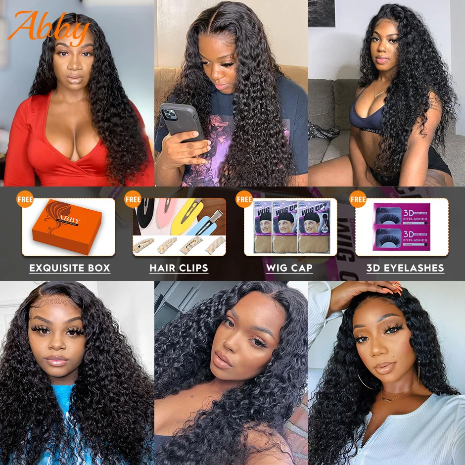 

Water Wave Wigs Mogolian Water Wave 4x4 Lace Closure Human Hair Wigs For Black Women 4x4x1 T Part Lace Closure Wigs Preplucked