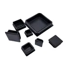 2 шт. стальные квадратные заглушки для труб пластиковые ножки для мебели заглушки противоскользящие защитные накладки для труб заглушки черные заглушки