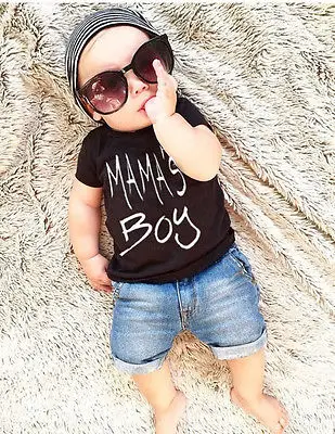 

Toddler Baby Boy Short Sleeve Mama's BOY Print T-Shirt Camouflage Pathwork Leggings Pants Clothes Set For 0-3Years