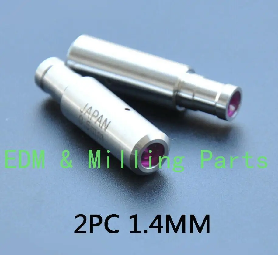 2PCS CNC 1.4MM Ruby Ceramic Wire Cut Electrode Guide Fit EDM Drilling Machine Parts For EDM Wire Cut Ruby Electrical Mill Part