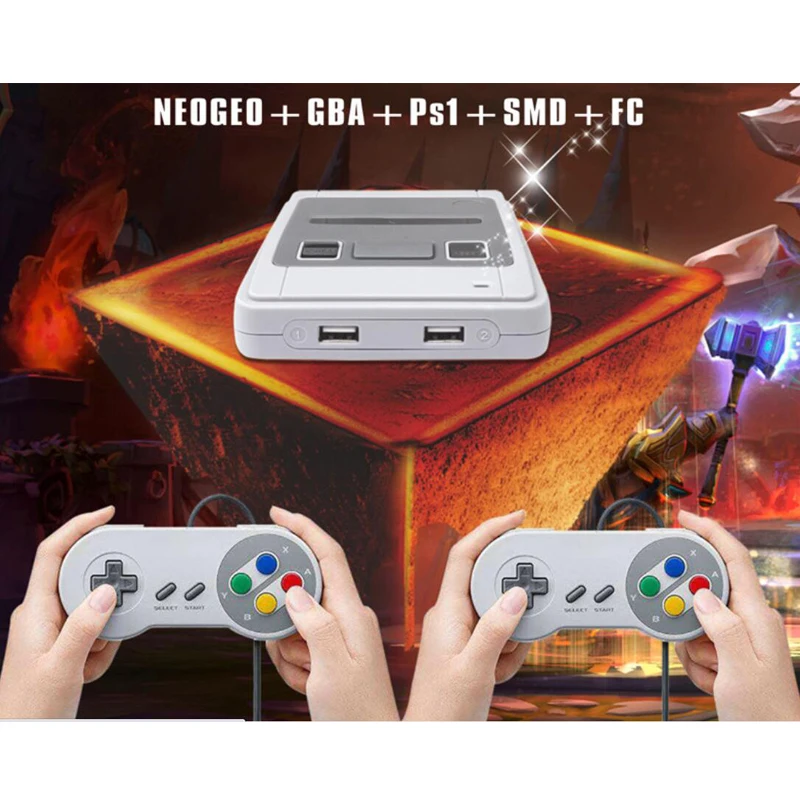 32 бит семейная Классическая ТВ Видео игровая консоль аркадные Беспроводные 2 4G