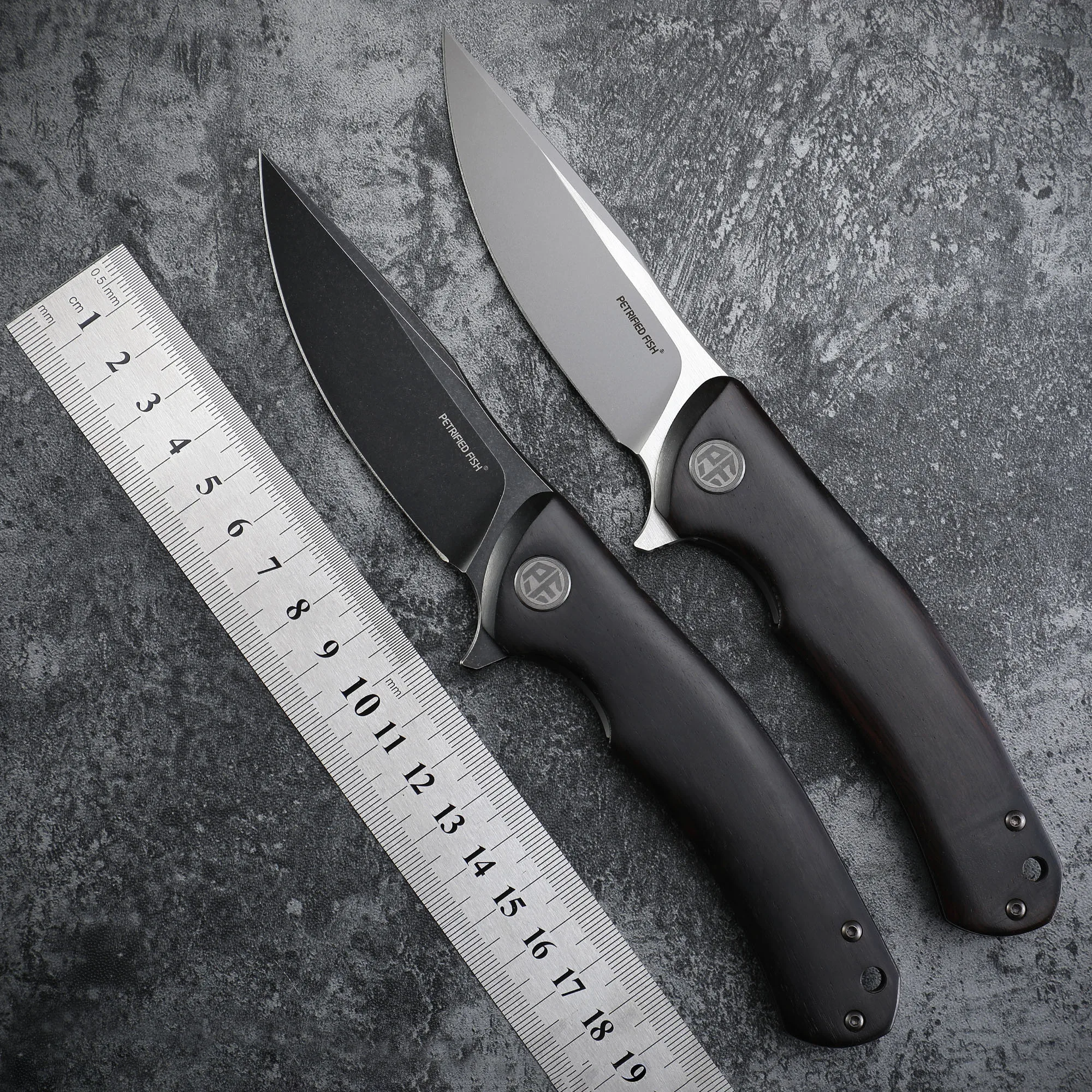Petrified fish K110 стальные PF949 складные ножи с шарикоподшипником и льняной ручкой