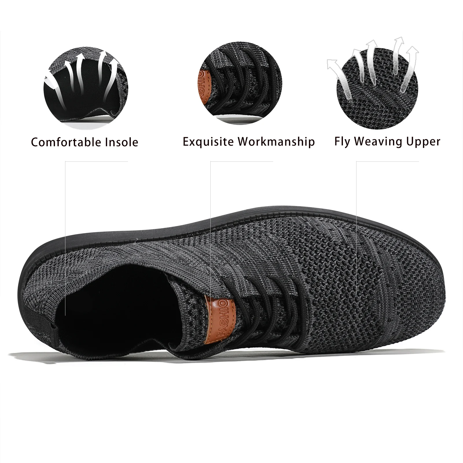 Мужская повседневная обувь деловая официальная с перфорацией типа броги ткань