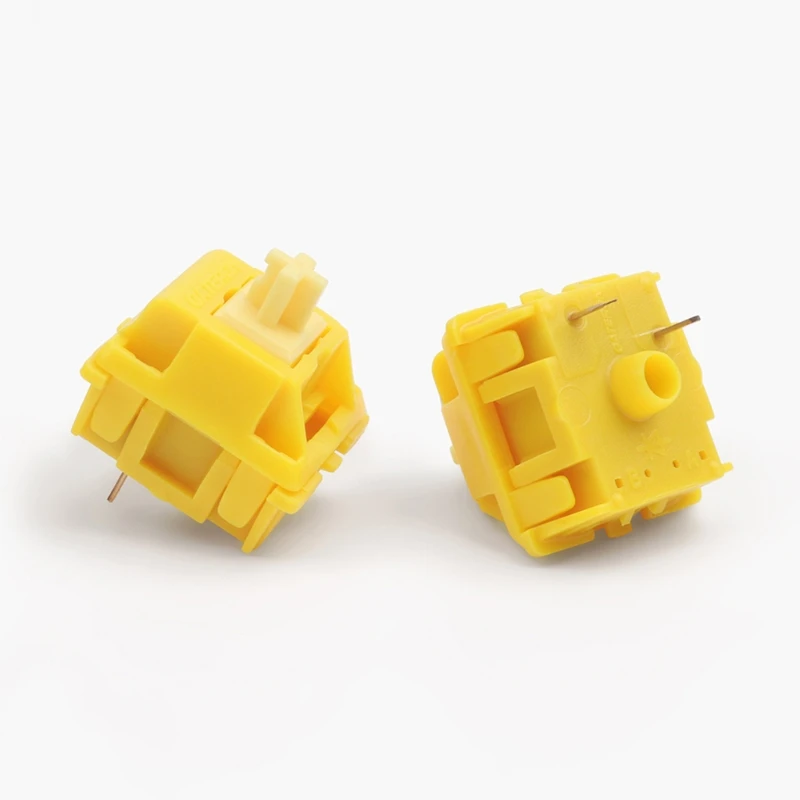 

35Pcs Gateron CAP Switch Milky Gold Switch Extras 3pin RGB Linear 50g mx stem switch for Mechanical Keyboard Switch with Acrylic