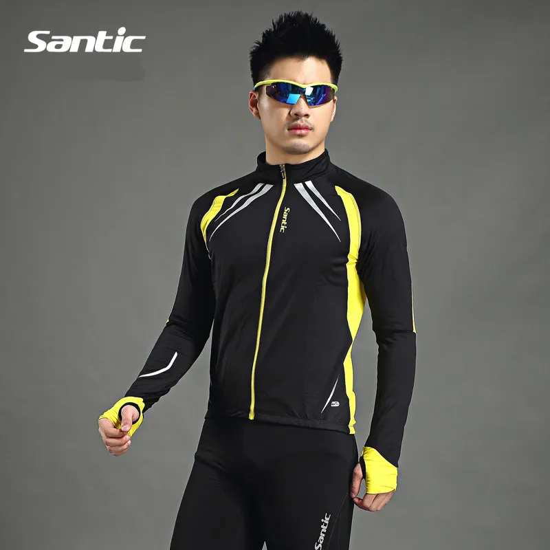 Рекомендую! Santic унисекс осенняя куртка велосипедный Топ Джерси Длинная зимняя