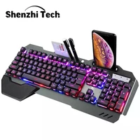gaming keyboard mechanical keyboard 26 key co attack 104keys rgb backlight pen tray hand support for gamer office 2020new