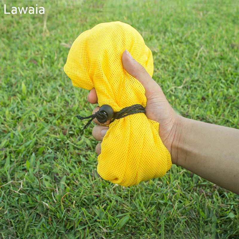 Складные сетчатые сумки Lawaia нейлоновые быстросохнущие зеленого и желтого цвета