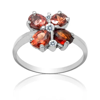 

100% Natural Garnet Silver Ring for Daily Wear 3mm*4mm Garnet Ring 925 Silver Garnet Jewelry Gift for Woman