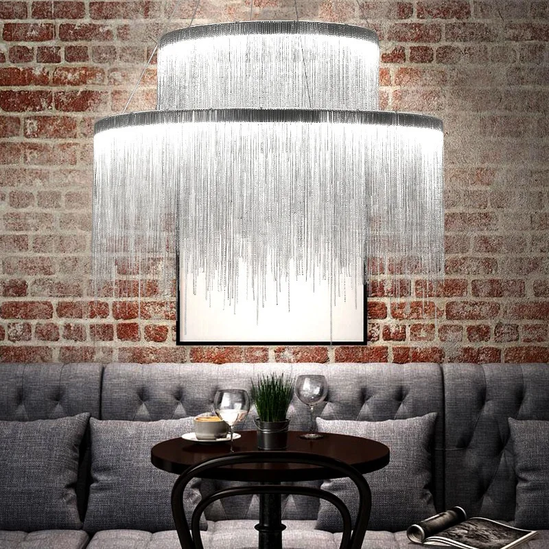 

Chrome & Rose Gold 1/2/3 Ring LED Chandelier Residential lighting fixtures Commercial restaurant, coffee shop, hotel ligh