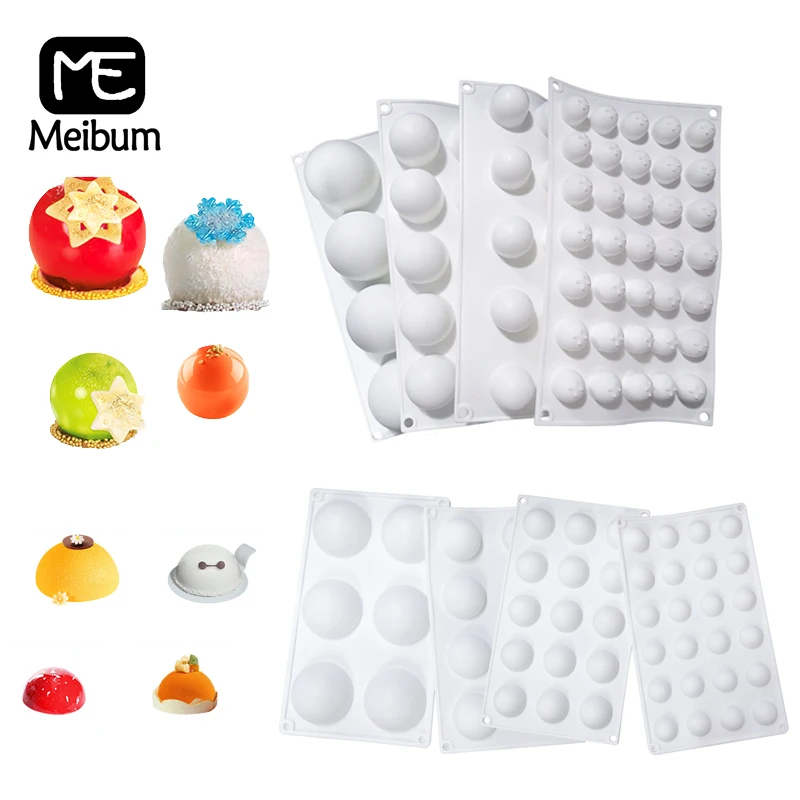 Meibum 12 типов силиконовая форма для выпечки полусферы украшения тортов мусс