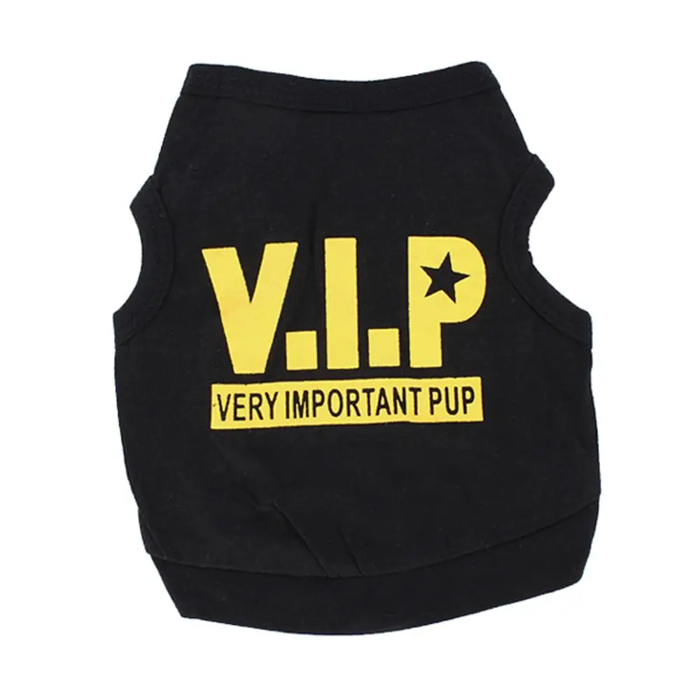 Футболка с VIP рисунком для щенков хлопковый костюм домашних животных одежда