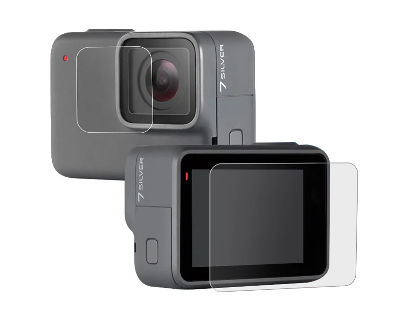 Защита экрана для GoPro Hero 7 Black 6 5 Аксессуары защитная пленка Закаленное стекло для Go Pro Hero 7 белый и серебристый