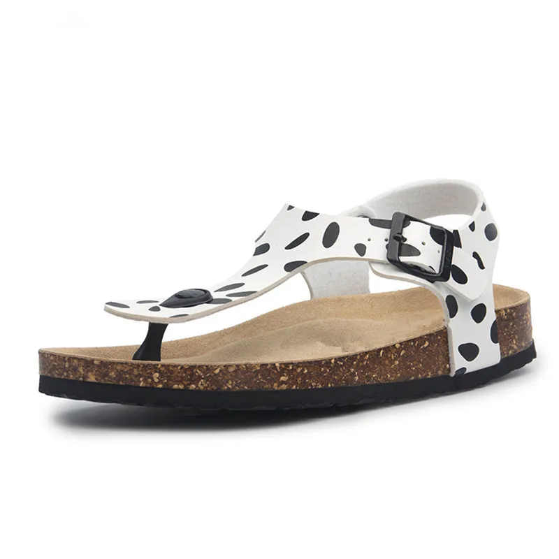 Модные сандалии на пробковой подошве с принтом 2020 г. Новые женские летние пляжные