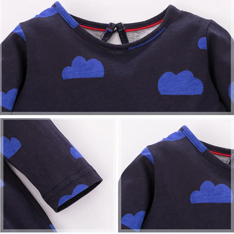 

Autumn Leader Girl Dress New Winter Cartoon Girl Dress Pattern Unicorn Kids Clothing Long Sleeve Princess Dresses Party Vestidos