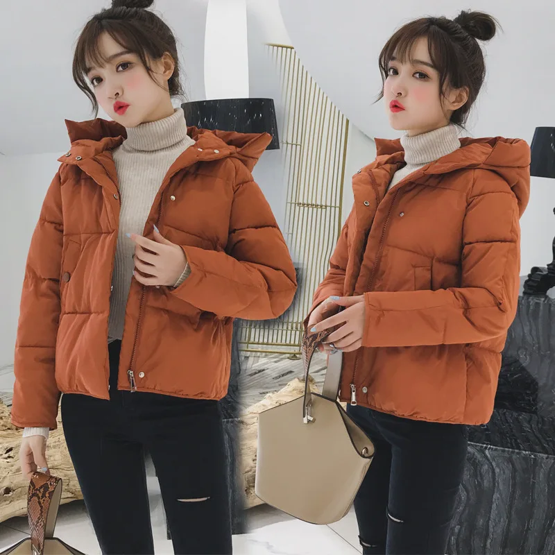 Женское короткое пальто с хлопковой подкладкой зимняя куртка корейская мода