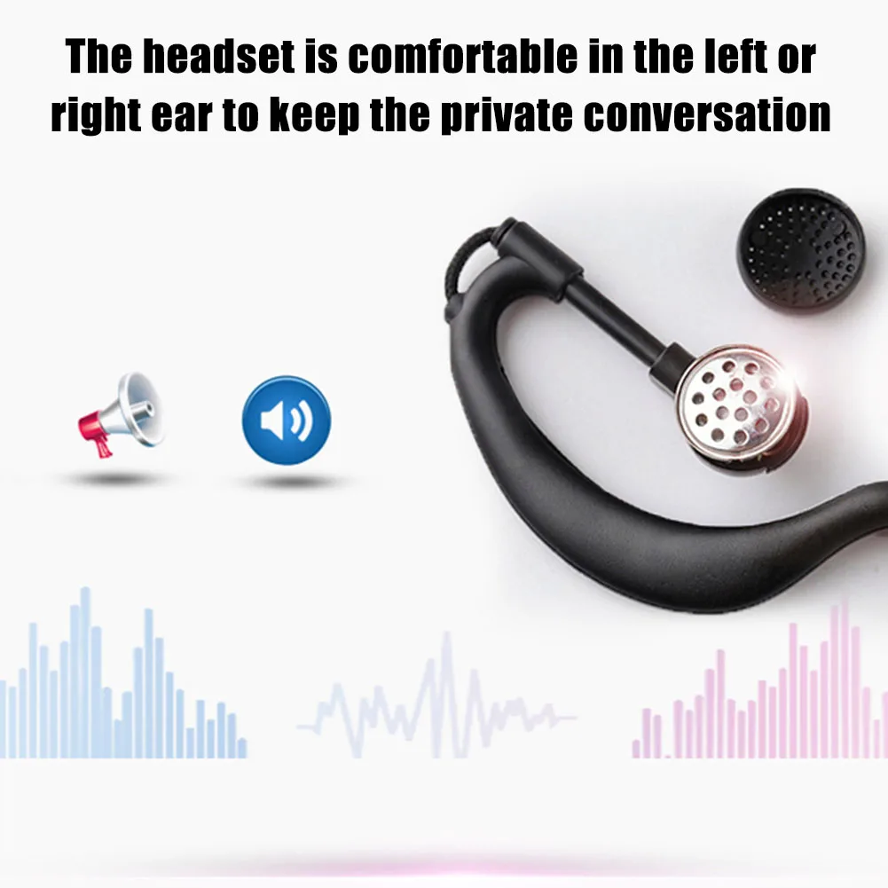 

2 Pin Earpiece Headset PTT MIC Covert Acoustic Tube In-ear Earpiece For Baofeng BF-888S Walkie-talkie Earbud Interphone Supple