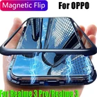 Realme 6 5 Pro 6i 6S 5S 3 2 Pro U1 C3 C2 C1 2019 XT X Lite Магнитный адсорбируемый металлический чехол для телефона OPPO K3 A1K Задняя стеклянная крышка