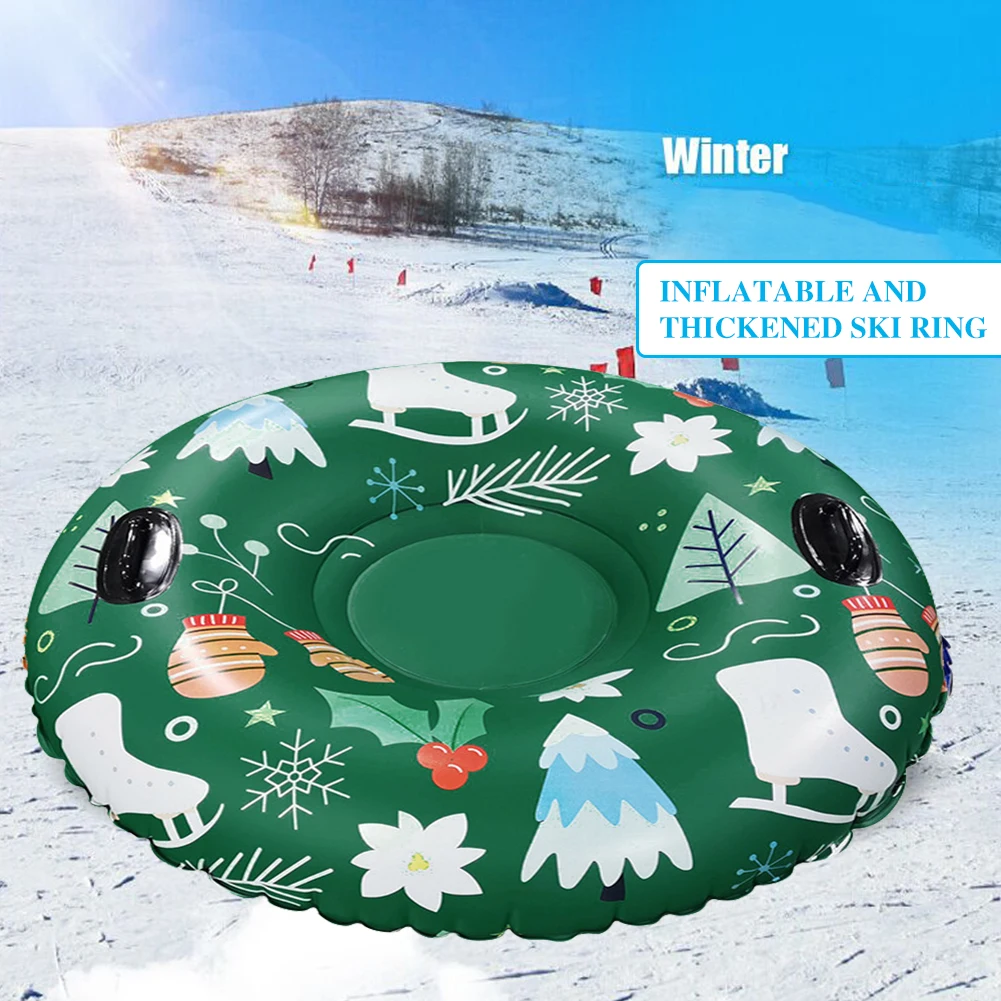 

Ski Ring Inflatable Winter Ski Circle with Handle Floated Sled Skiing Board PVC Outdoor Snow Tube Snow Toy Skiing Accessories