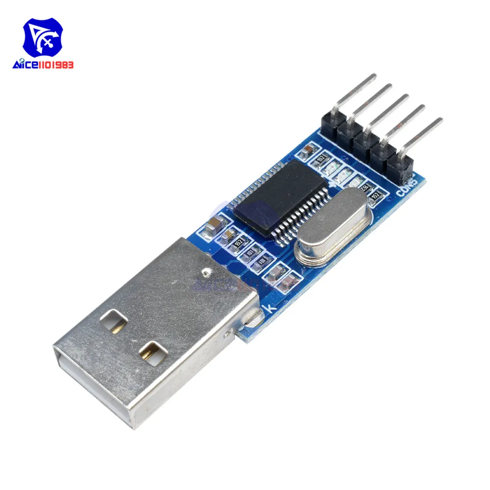 Модуль адаптера преобразователя diymore PL2303 с USB на RS232 TTL программируемая плата для