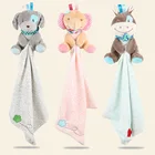 Детские плюшевые игрушки, мультяшное животное, успокаивающее одеяло, полотенце, кукла для новорожденного, мягкое успокаивающее одеяло, игрушка для сна, подарок