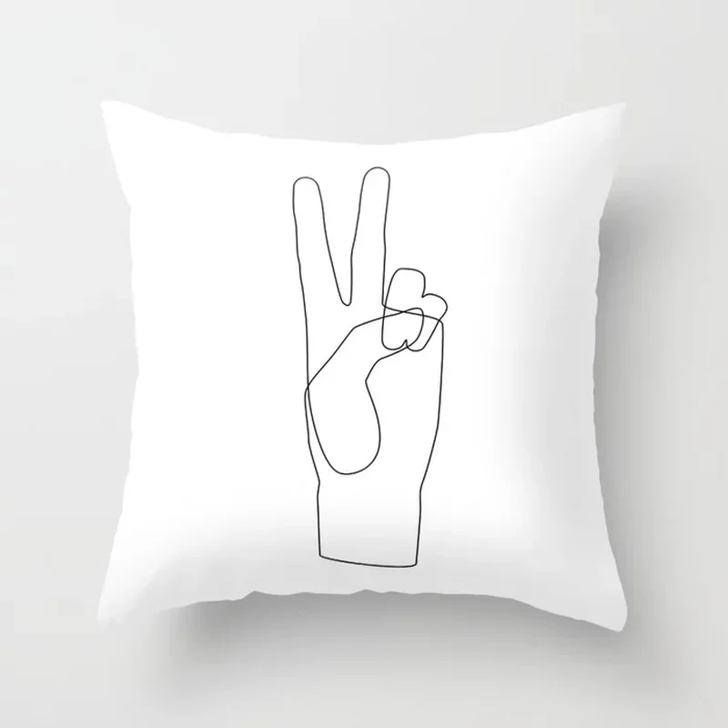 

Black and white polyester printing home pillowcase Pinky Swear pillow sofa cushion cover square Portrait cushion pillow covers