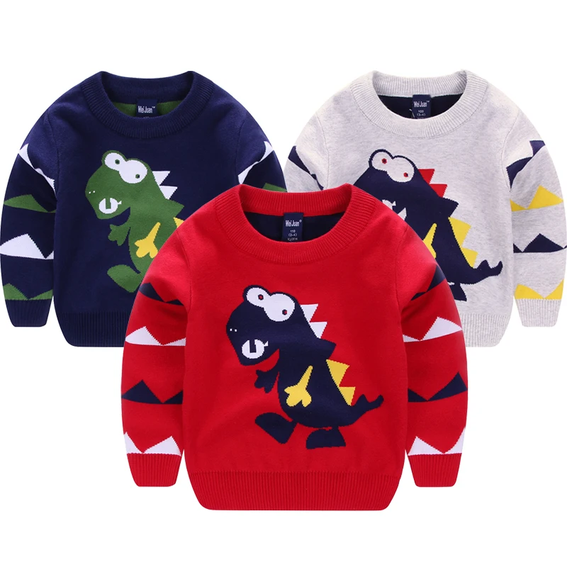 

Autumn Boys Sweater 2020 Cartoon Dinosaur Print Children Clothes Long Sleeve High Quality Casual Kids Sweater Fashion Sweatshirt
