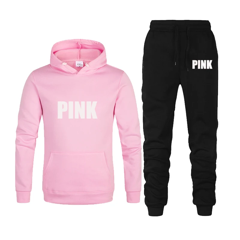 Комплект спортивного костюма из 2 предметов женская розовая толстовка с