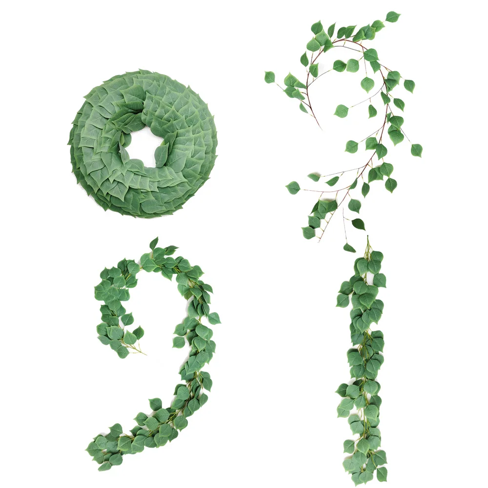 1х искусственный зеленый лист плюща гирлянда ротанговая листва Свадебный