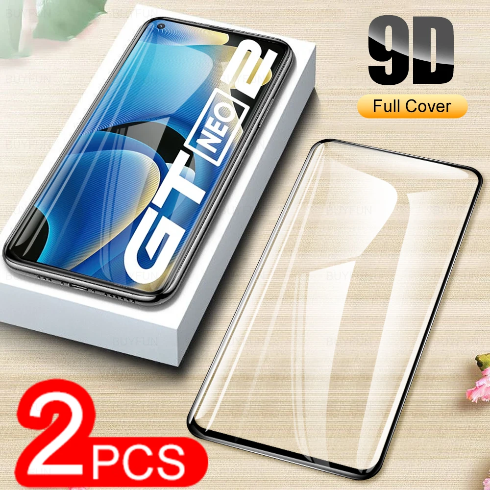 

2 шт. закаленное защитное стекло с полным покрытием для Oppo Realme GT Neo2 устойчивое к царапинам стекло для экрана Realmi GT Master GT пленка