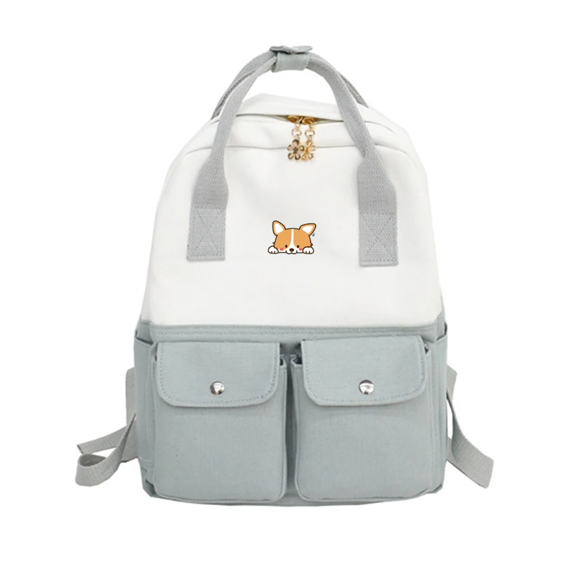 Сумка на плечо с принтом Сиба ину корги школьный ранец для косплея повседневный