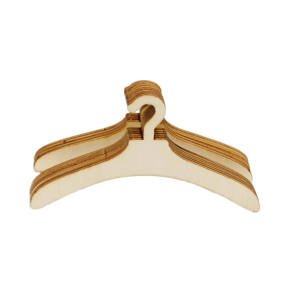 

12inch Doll Furniture Accessory Wooden Clothes Hanger for Doll 20pcs
