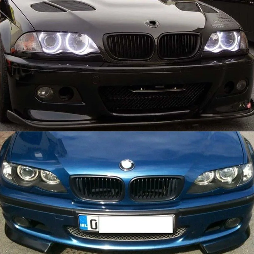 Пара черный почек передняя решетка радиатора для BMW E46 3 серии 4 двери 4D 2002 2005