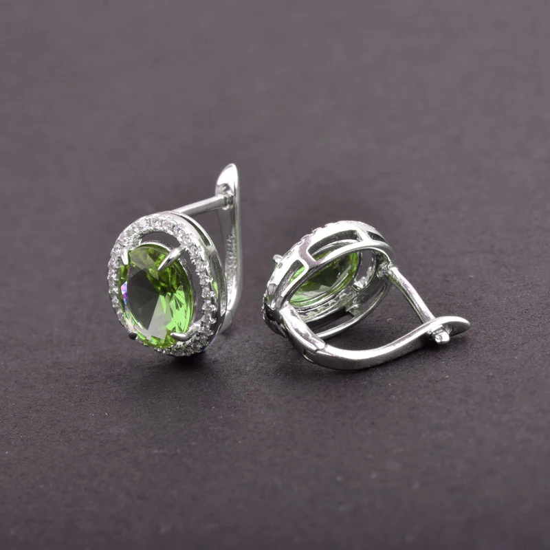 Женские серьги из стерлингового серебра с зултанитом CSJ Изящные Ювелирные