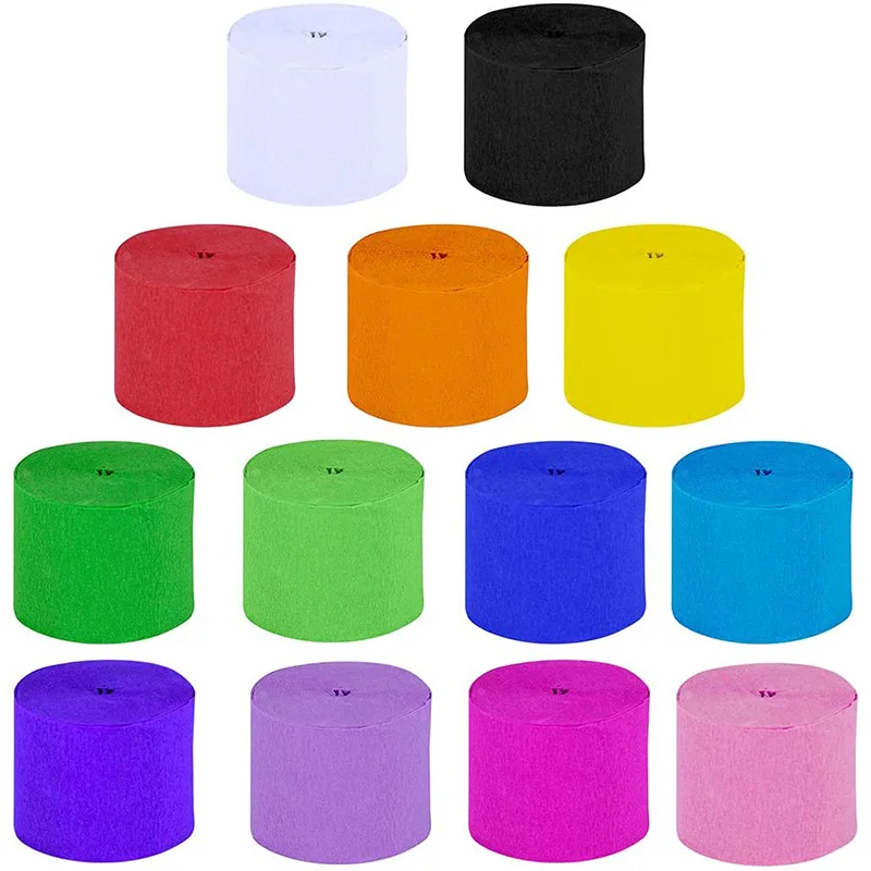 Праздничные радужные радуги из крепированной бумаги (13 рулонов)|Крафт-бумага| |