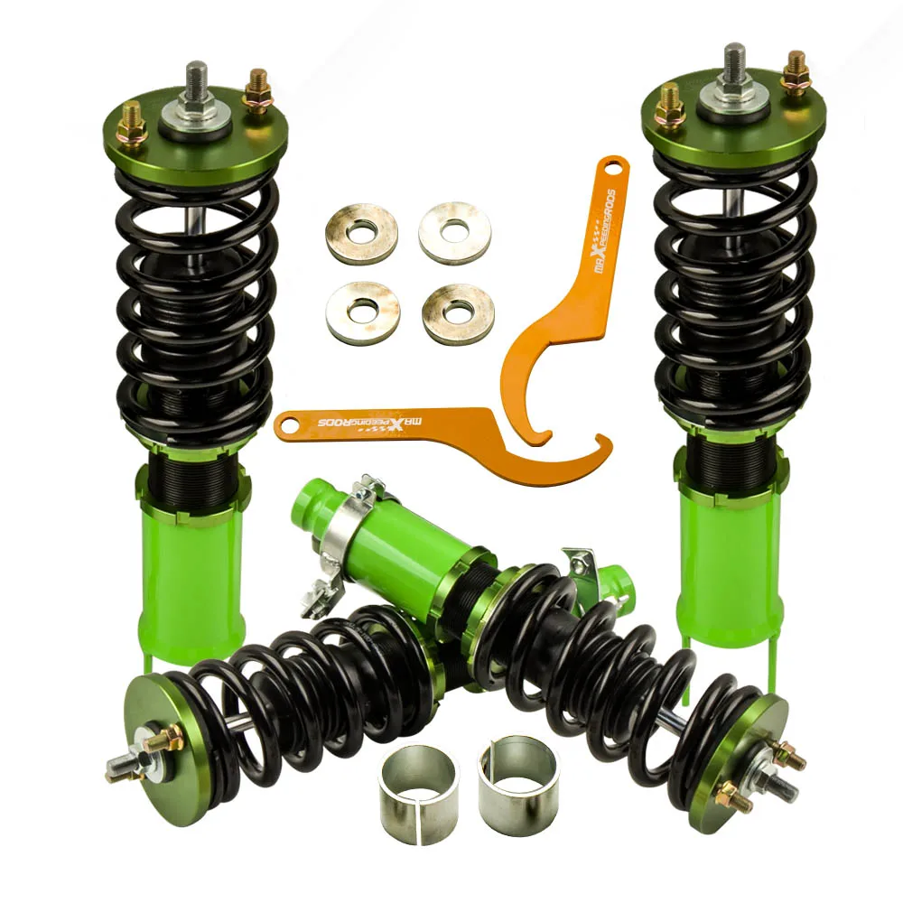 Наборы для понижения Coilover Honda Civic EK EJ 96-00 зеленая подвеска с регулируемой высотой