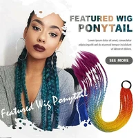 2021 new style ladies woven motorcycle helmet colored pigtails double twisted woven ponytail helmet braids decoration